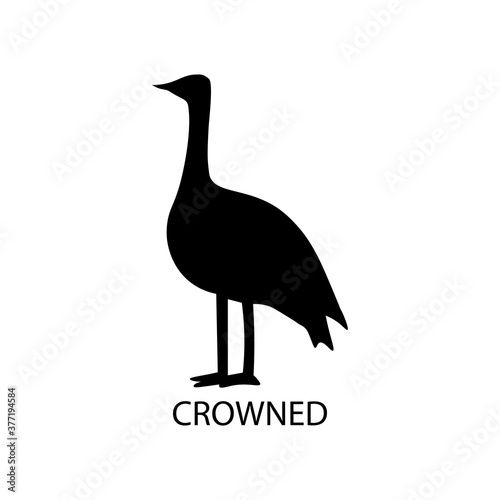 crowned crane sign icon. Vector illustration eps 10 photo