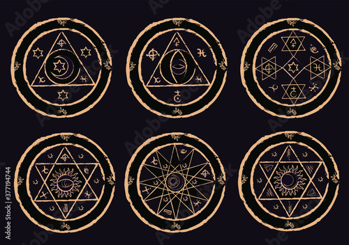 Occult signs and symbols in vector