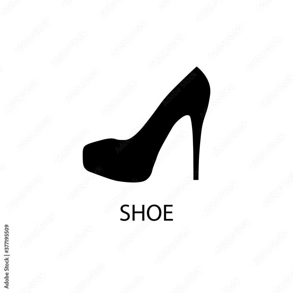 black shoe icon sign. Vector illustration eps 10 black shoe icon sign. Vector illustration eps 10