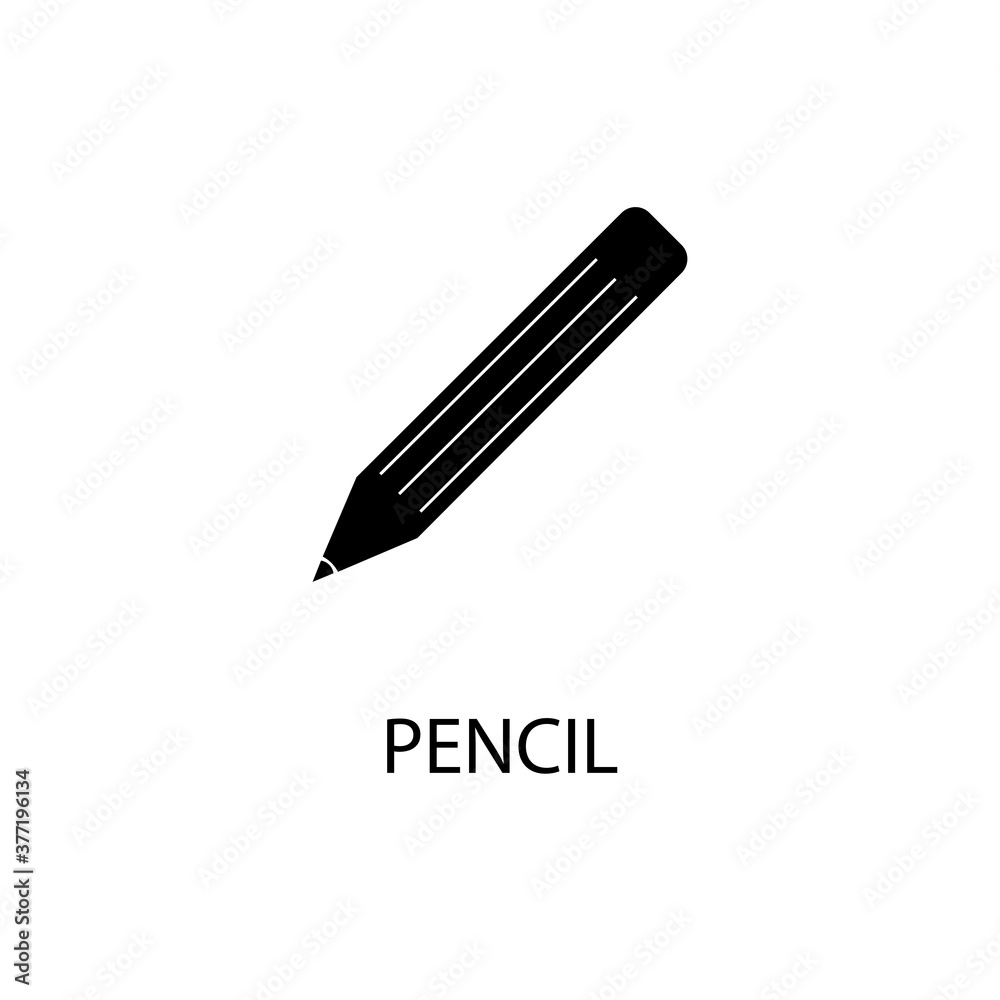Pencil black sign icon. Vector illustration eps 10