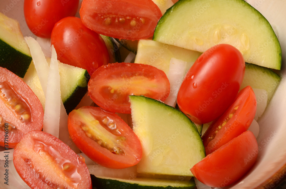 tomatoes, cucumbers and onions tomatoes, cucumbers and onions