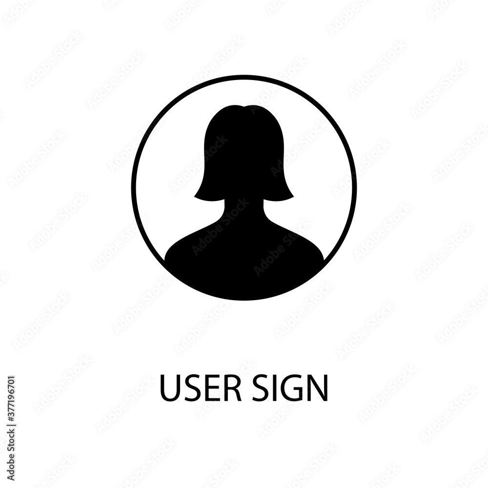 User black sign icon. Vector illustration eps 10