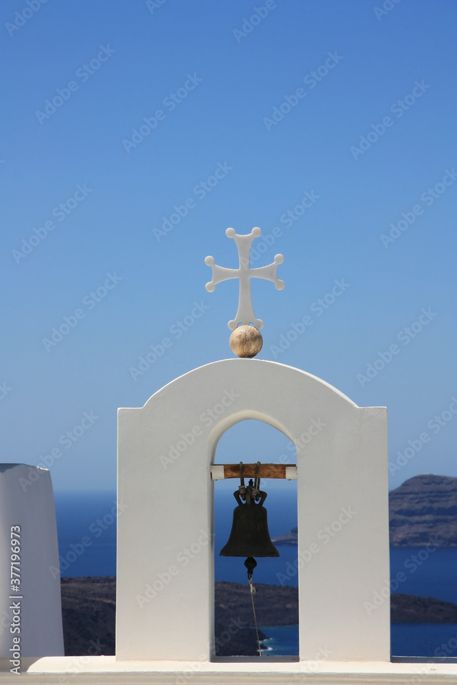 Panorama der Insel Santorini, Griechenland