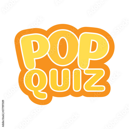 Pop Quiz Vector Text Illustration Background