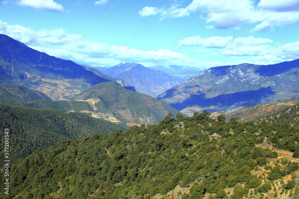 Yunnan Lijiang Ninglang mountain scenery