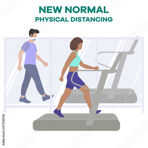 Open fitness center sport club People New normal