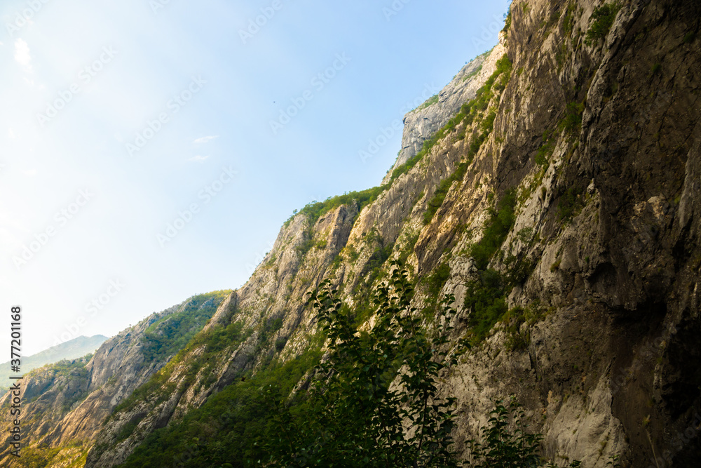 Sharp mountain peaks in montenegro, europe, beautiful and wild nature