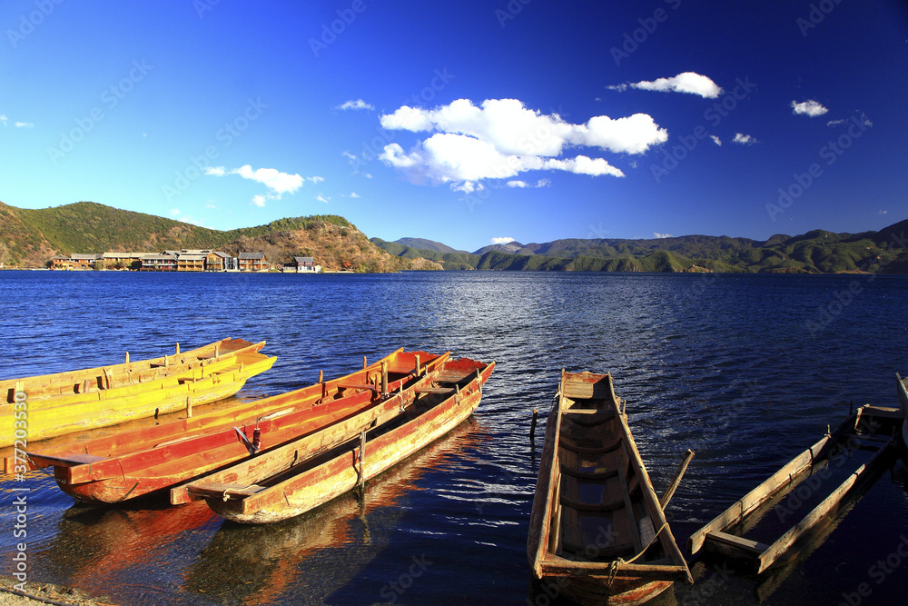 Yunnan Lijiang Lugu Lake Zhucao Boat