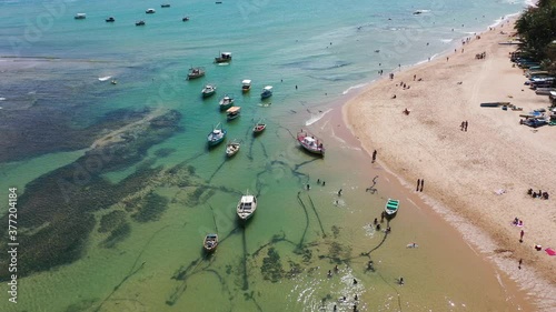 Wallpaper Mural Itapua beach scene, Salvador, Bahia, Brazil. Seascape view. Blue seascape scene. Itapua beach scene. Coastline scene of lighthouse in Salvador, Bahia, Brazil. Lighthouse view in the beach. Torontodigital.ca