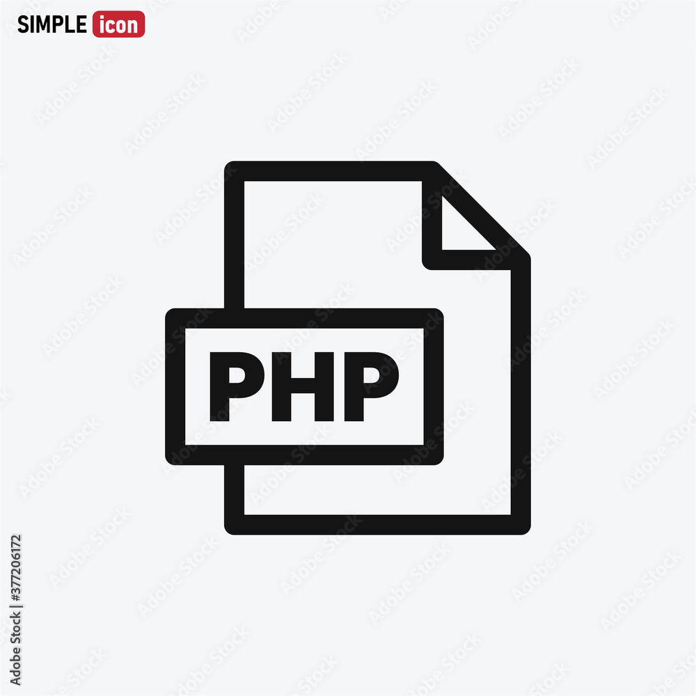 PHP file icon . php sign PHP file icon . php sign