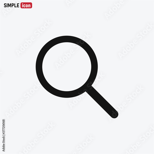 Magnify icon vector . Search sign