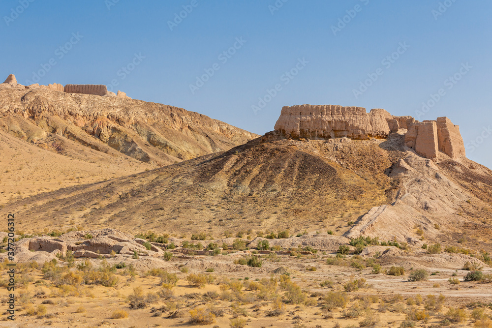 Remains of Ayaz Kala fort in Karakalpakstan, Uzbekistan