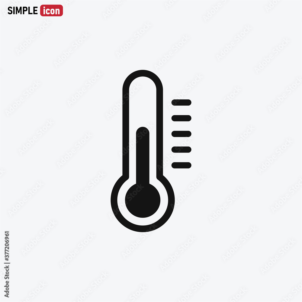 Thermometer icon vector . Temperature sign Thermometer icon vector . Temperature sign