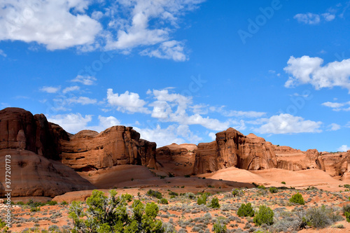 Red rock formations at Arches National Park