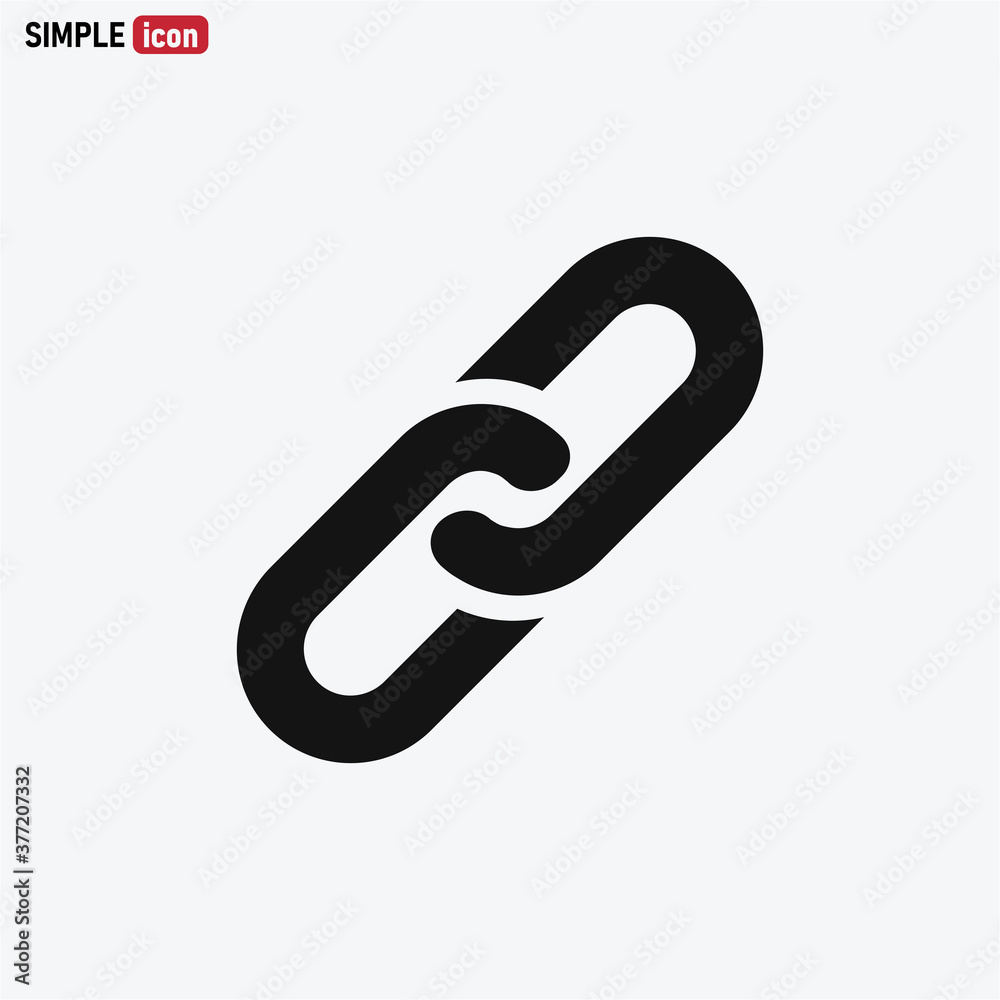 Chain link icon vector . Link sign Chain link icon vector . Link sign