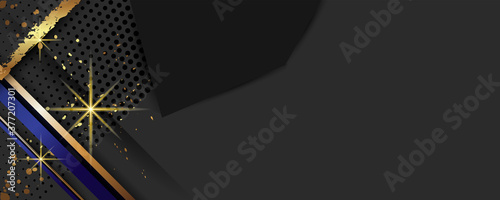 Abstract art gold design black background universal dressing luminous shiny color golden
