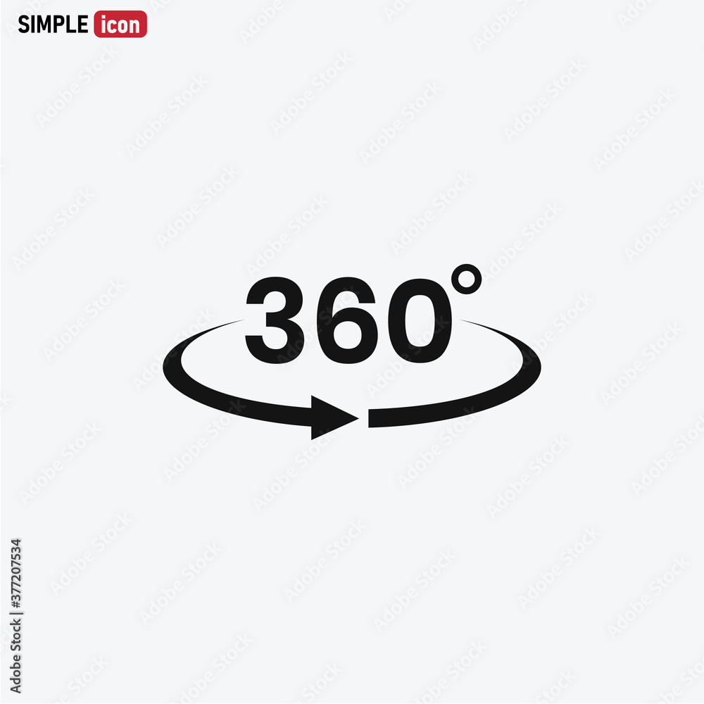 360 degree icon vector eps 10