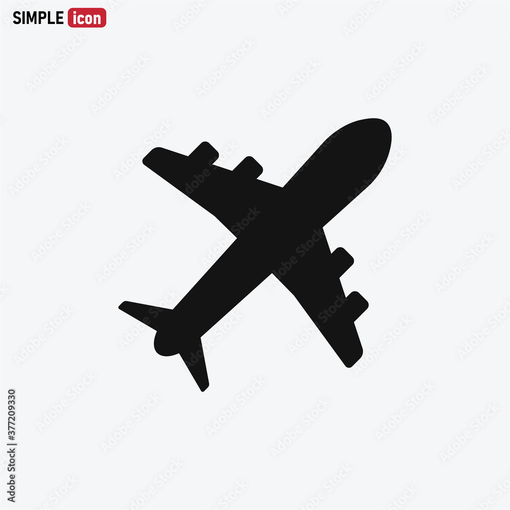Obraz premium Airplane icon vector . Travel sign