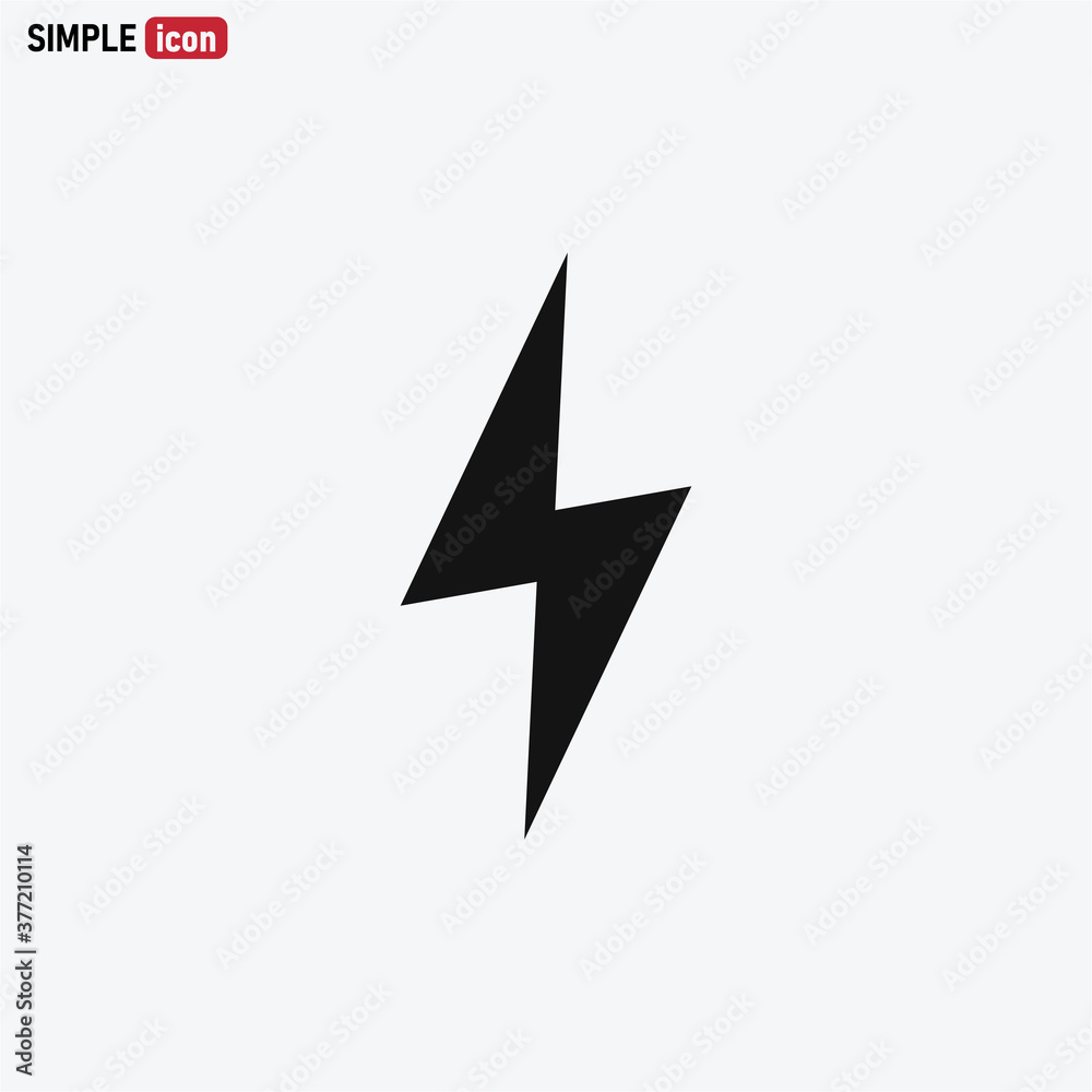 Flash icon vector . Lightning sign