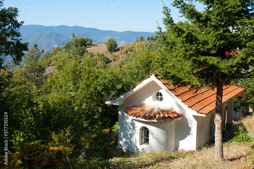 Chapel in Trinity monastery on Crusage hill in Rhodope hills, Bulgaria