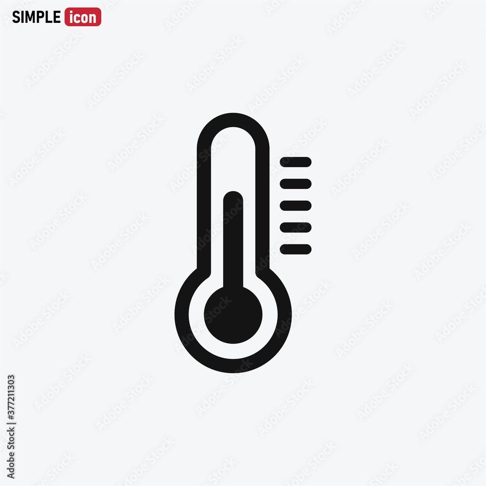 Thermometer icon vector . Temperature Sign Thermometer icon vector . Temperature Sign