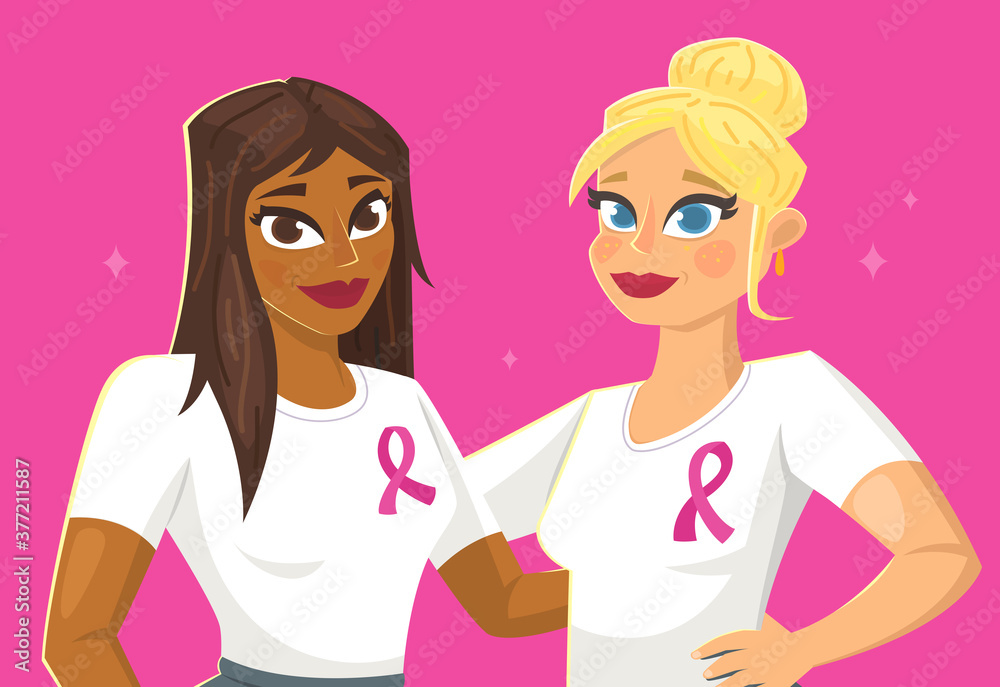 Breast cancer awareness month vector illustration Breast cancer awareness month vector illustration