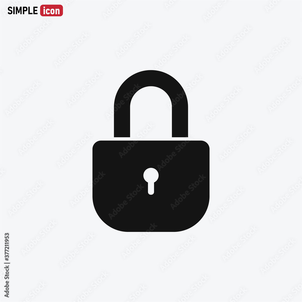Lock icon vector . Protection sign . Security Lock icon vector . Protection sign . Security