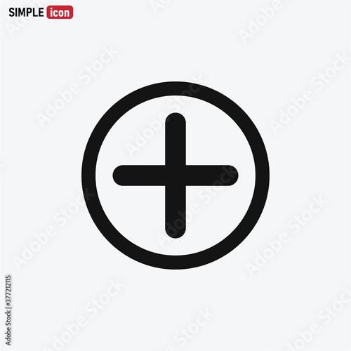 Plus icon vector . Add sign