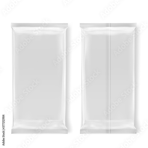 Realistic blank template package for chocolate. Vector illustration
