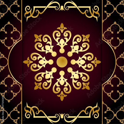 Luxury mandala background with golden ornament pattern.Premium Vector