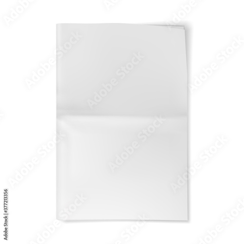 Blank newspaper sheet mockup. Empty paper journal. Vector illustration