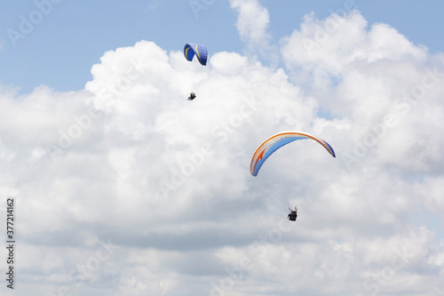 Pará-pente céu esporte voo azul paraquedismo planador nuvem cloud