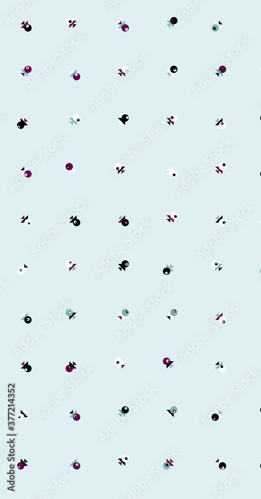 Abstract Color Halftone Dots generative art background illustration