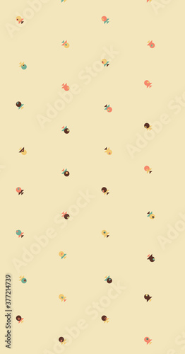 Abstract Color Halftone Dots generative art background illustration