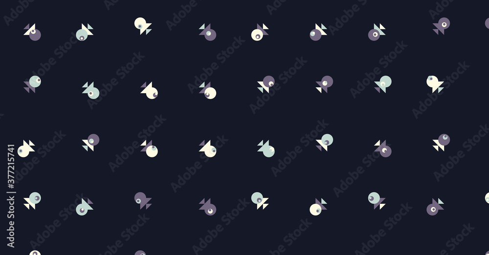 Abstract Color Halftone Dots generative art background illustration