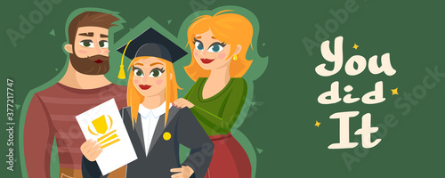 Graduation Congratulations vector illustration