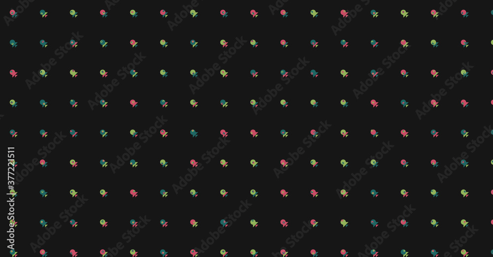 Abstract Color Halftone Dots generative art background illustration