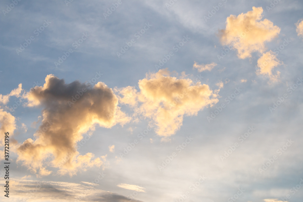 beautiful colorful sky and cloud in twilight time background