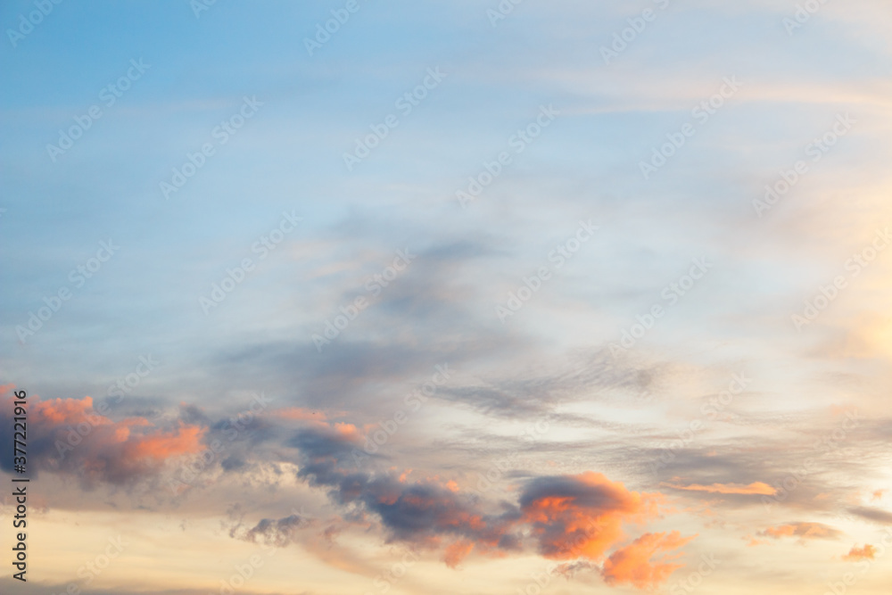 beautiful colorful sky and cloud in twilight time background