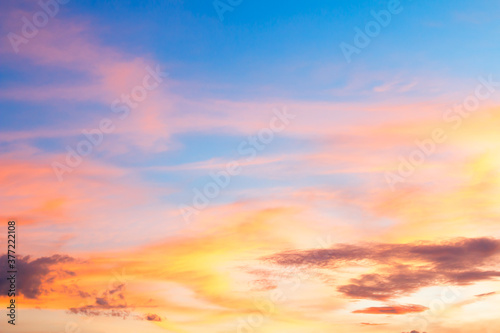 beautiful colorful sky and cloud in twilight time background