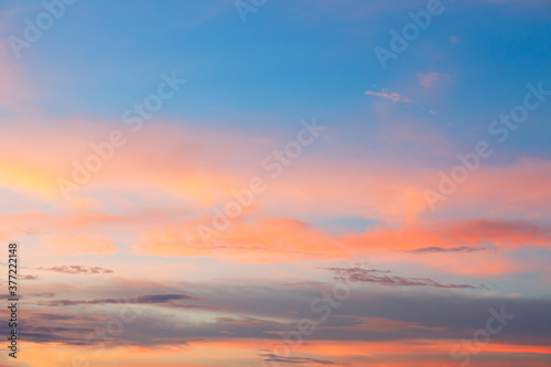 beautiful colorful sky and cloud in twilight time background