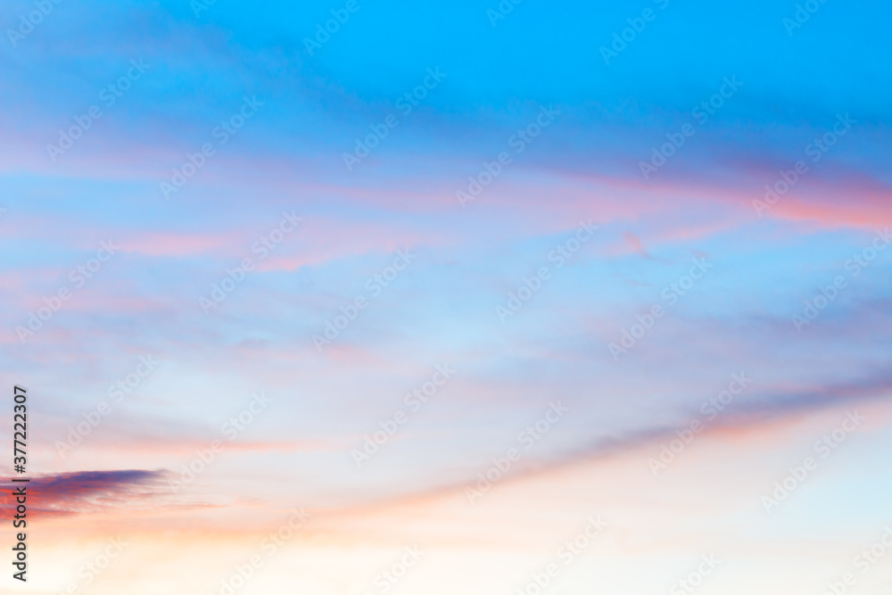 beautiful colorful sky and cloud in twilight time background