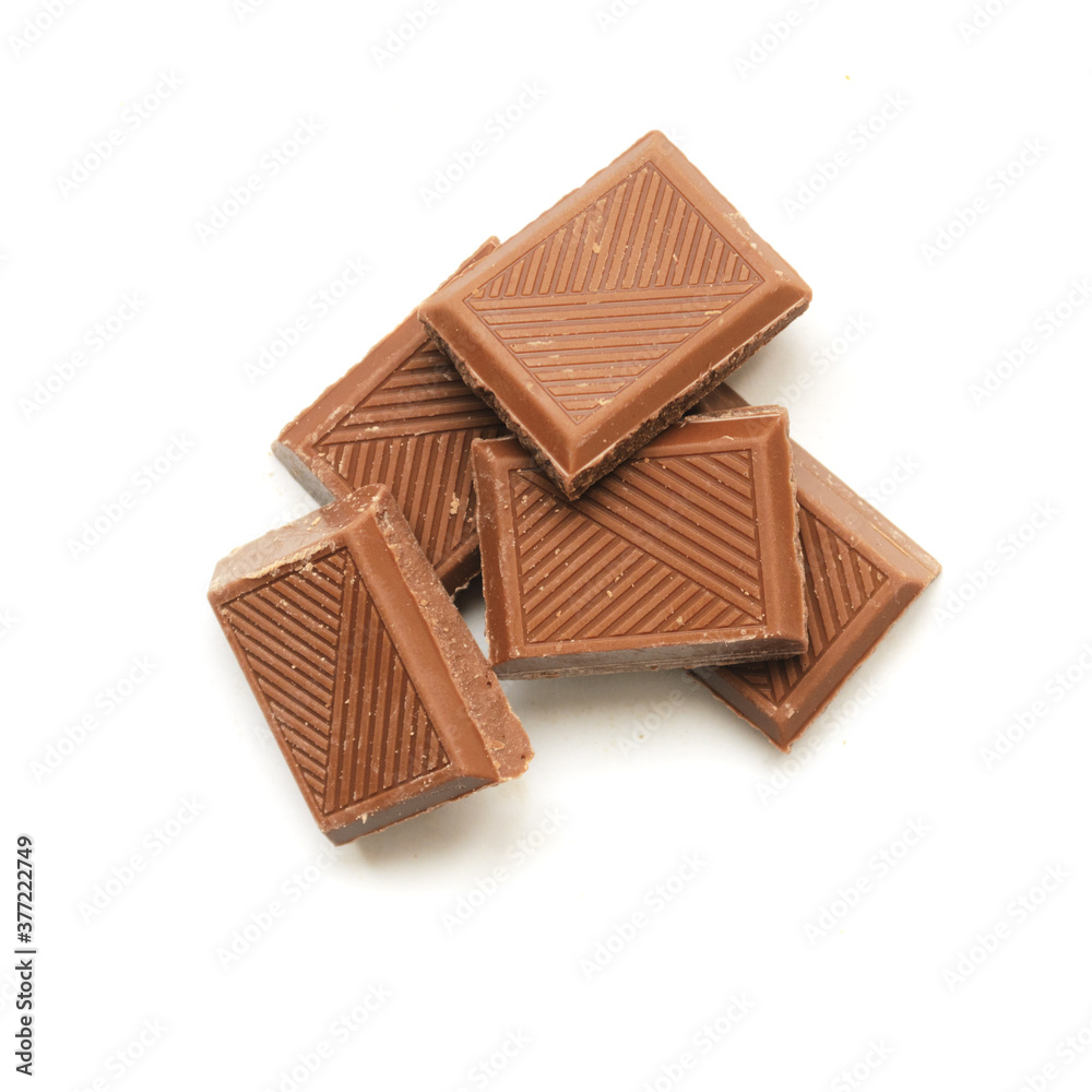 some milk chocolate bars isolated on white background some milk chocolate bars isolated on white background