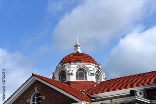 Ball Shaped Dome on Roof of Historic Church