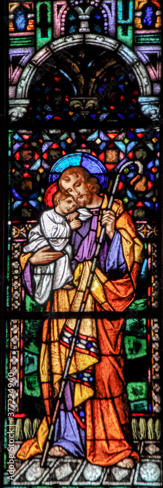 Saint Joseph stain glass