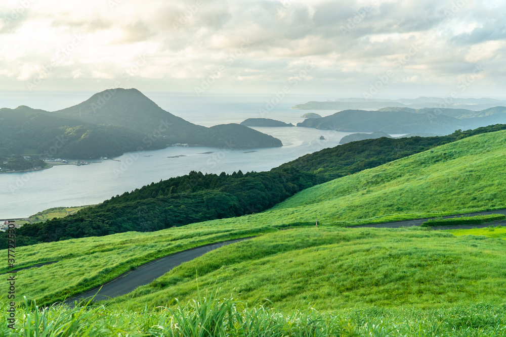 Fototapeta premium 長崎県平戸市 川内峠の夏の風景
