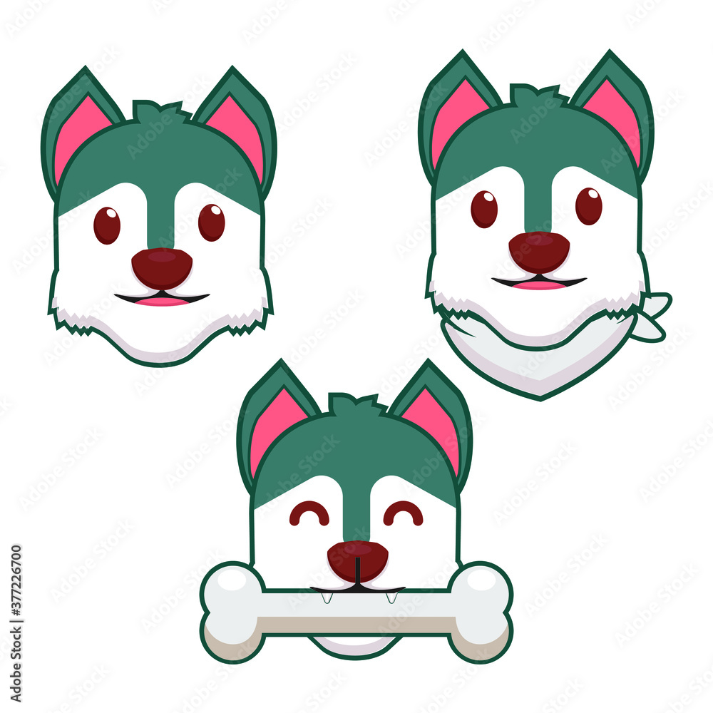 Cute dog icon set, it's good for Pet logo, Pet shop, veterinary, or dog lover logo. Cute dog icon set, it's good for Pet logo, Pet shop, veterinary, or dog lover logo.