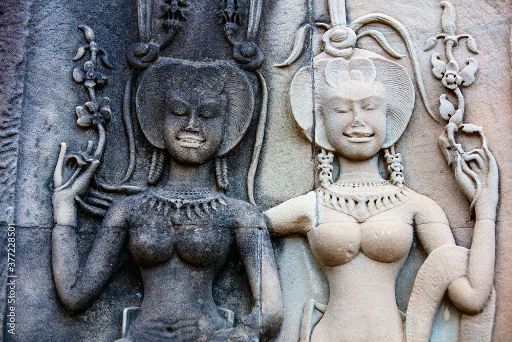 Angkor Wat temple carvings