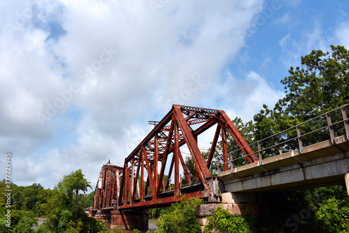 Rusty Railroad Bridge Crosses White River