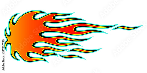Hotrod flames muscle car tribal flame kit. Can be used as decals or tattoos.